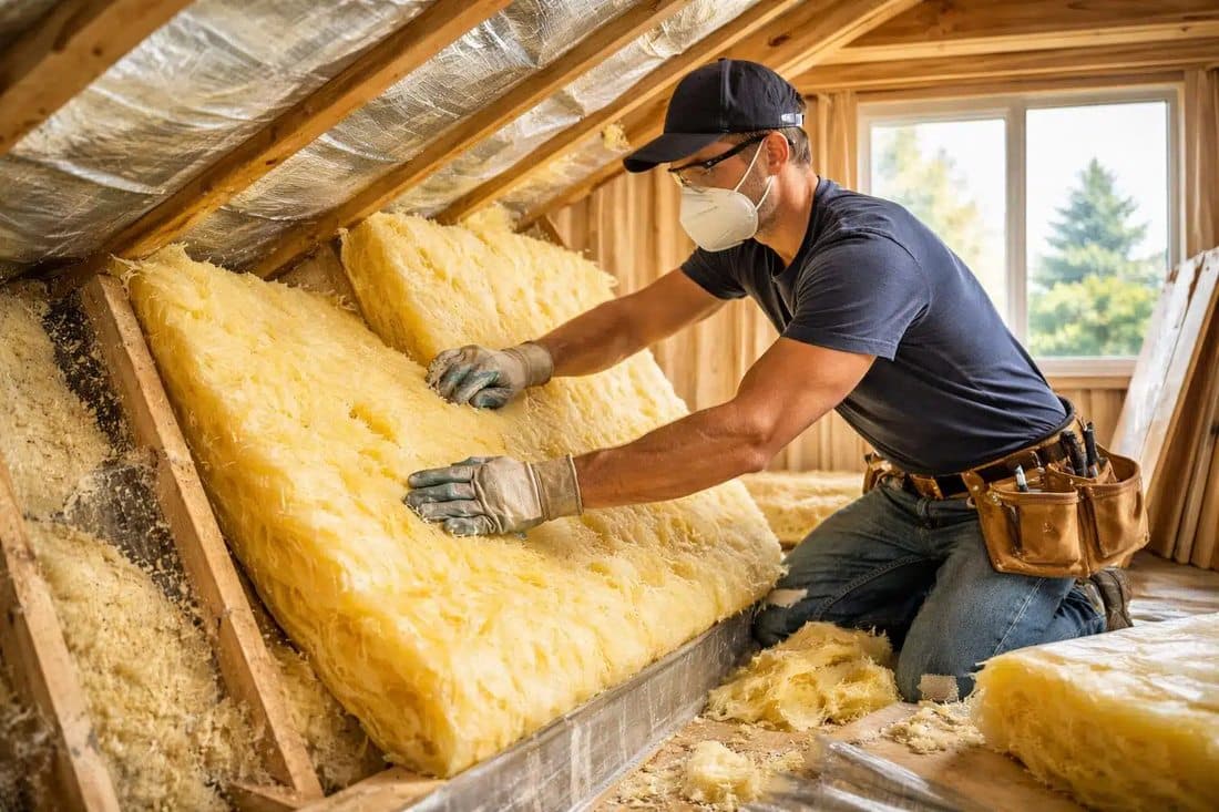 Isolation des combles à la laine de verre