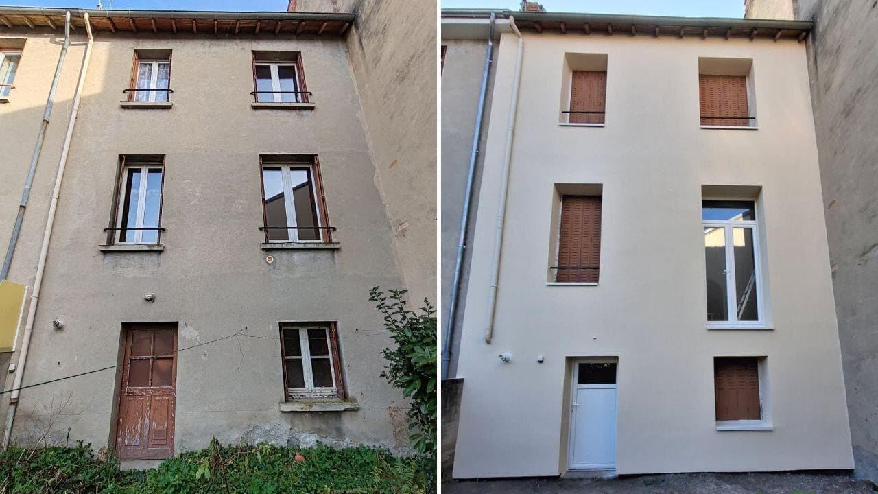 Comparatif avant / après d'une isolation extérieure de pavillon